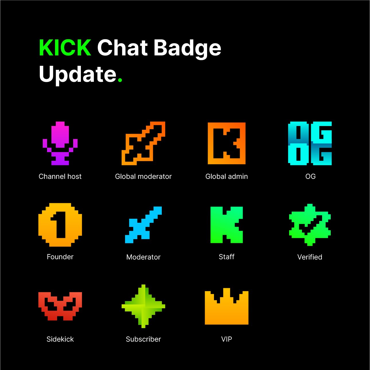 Los Badget 2.0 se actualizan en KICK - FrickBox